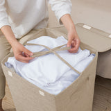 SOGA Beige Large Collapsible Laundry Hamper Storage Box Foldable Canvas Basket Home Organiser Decor - Cafe Supply