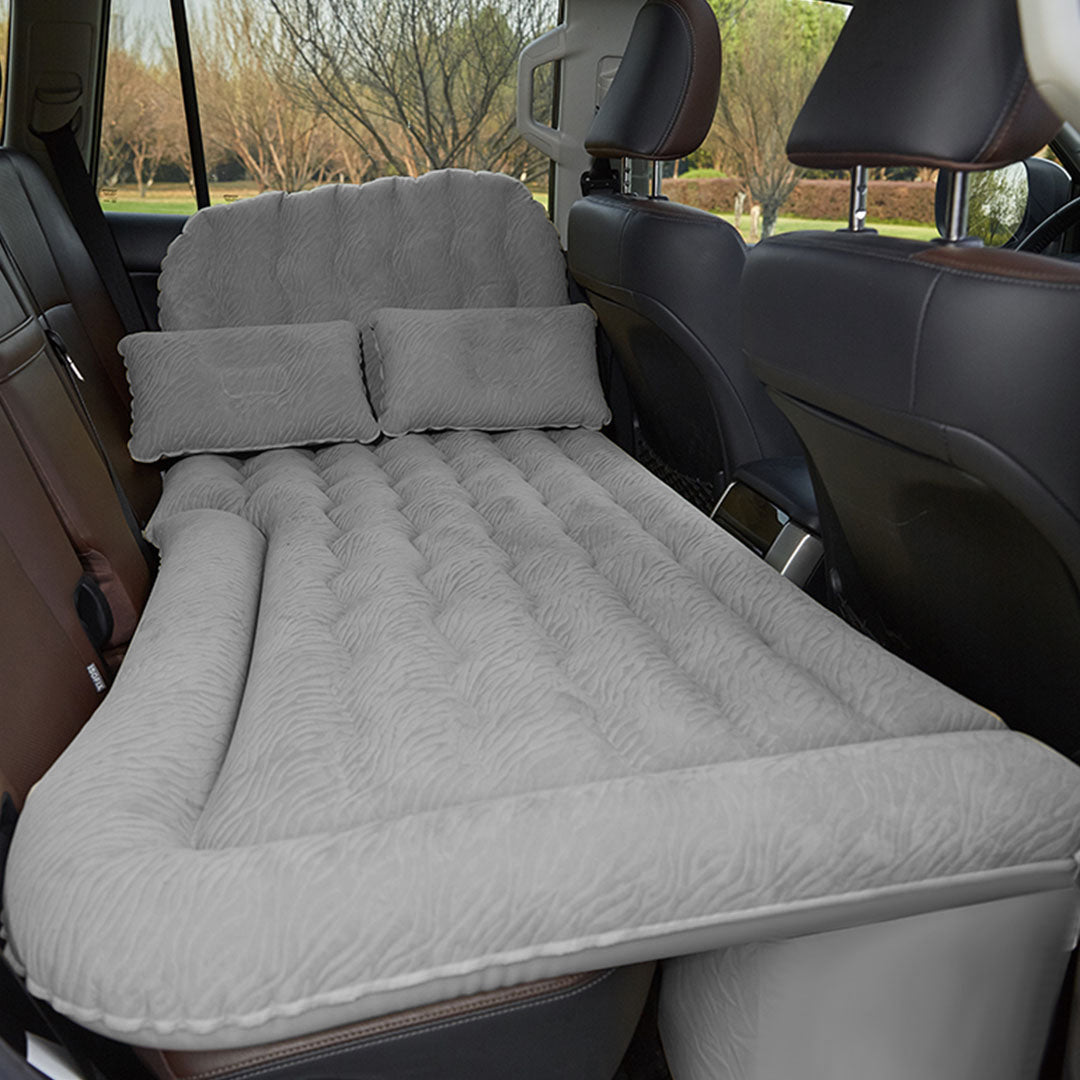 SOGA 2X Grey Inflatable Car Boot Mattress Portable Camping Air Bed Travel Sleeping Essentials - Cafe Supply