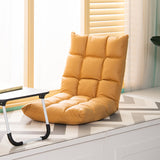 SOGA 4X Yellow Lounge Floor Recliner Adjustable Gaming Sofa Bed Foldable Indoor Outdoor Backrest Seat Home Office Decor - Cafe Supply