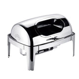 SOGA 6.5L Stainless Steel Double Soup Tureen Bowl Station Roll Top Buffet Chafing Dish Catering Chafer Food Warmer Server - Cafe Supply