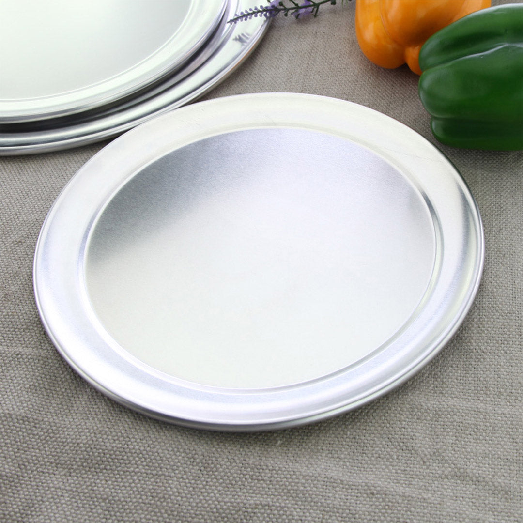 SOGA 6X 12-inch Round Aluminum Steel Pizza Tray Home Oven Baking Plate Pan - Cafe Supply