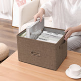SOGA Coffee Large Foldable Canvas Storage Box Cube Clothes Basket Organiser Home Decorative Box - Cafe Supply
