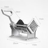 SOGA Stainless Steel Potato Cutter Commercial-Grade French Fry and Fruit/Vegetable Slicer with 3 Blades - Cafe Supply