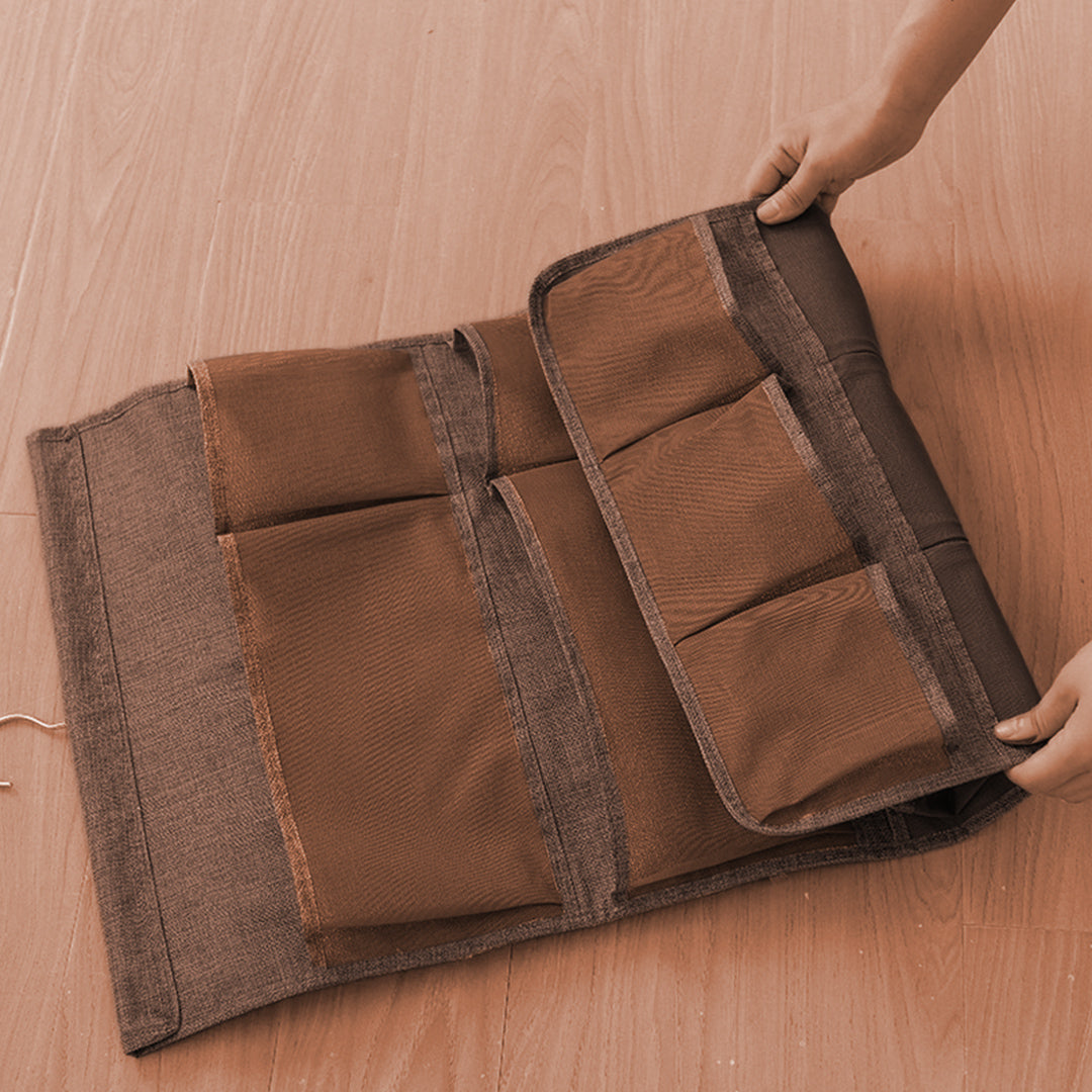 SOGA 2X Coffee Double Sided Hanging Storage Bag Underwear Bra Socks Mesh Pocket Hanger Home Organiser - Cafe Supply