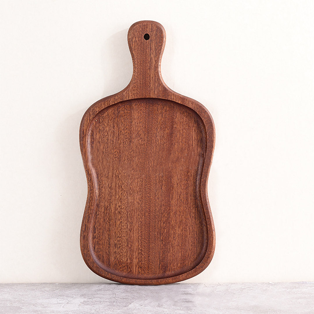 SOGA 2X 18cm Brown Wooden Serving Tray Board Paddle with Handle Home Decor - Cafe Supply