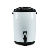 SOGA 2X 16L Stainless Steel Insulated Milk Tea Barrel Hot and Cold Beverage Dispenser Container with Faucet White - Cafe Supply