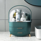 SOGA 29cm Green Countertop Makeup Cosmetic Storage Organiser Skincare Holder Jewelry Storage Box with Handle - Cafe Supply