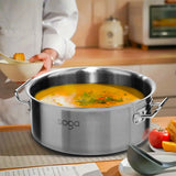 SOGA Stock Pot 17L Top Grade Thick Stainless Steel Stockpot 18/10 - Cafe Supply