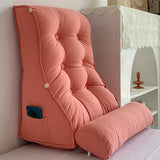 SOGA 2X 60cm Peach Triangular Wedge Lumbar Pillow Headboard Backrest Sofa Bed Cushion Home Decor - Cafe Supply