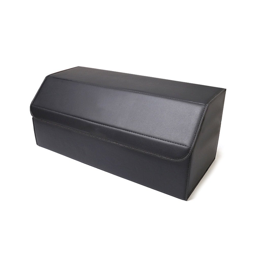 SOGA 2X Leather Car Boot Collapsible Foldable Trunk Cargo Organizer Portable Storage Box Black Large - Cafe Supply