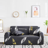 SOGA 1-Seater Feather Print Sofa Cover Couch Protector High Stretch Lounge Slipcover Home Decor - Cafe Supply