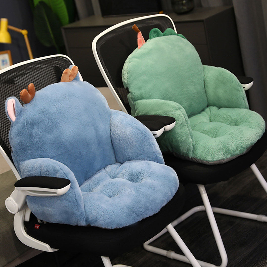 SOGA 2X Blue Deer Shape Cushion Soft Leaning Bedside Pad Sedentary Plushie Pillow Home Decor - Cafe Supply