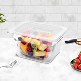 SOGA 150mm Clear Gastronorm GN Pan 1/6 Food Tray Storage with Lid - Cafe Supply