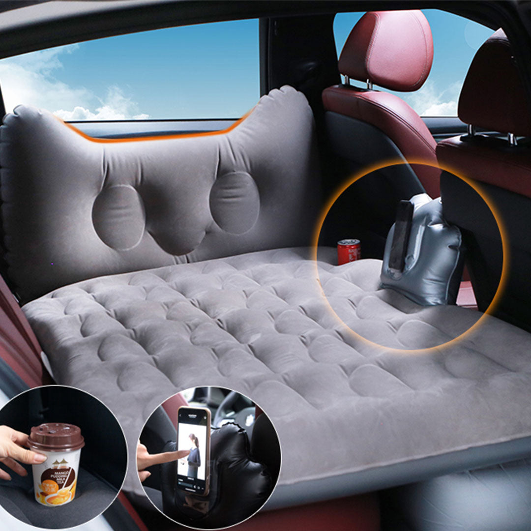SOGA Grey Honeycomb Inflatable Car Mattress Portable Camping Air Bed Travel Sleeping Kit Essentials - Cafe Supply