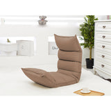 SOGA 2X Foldable Tatami Floor Sofa Bed Meditation Lounge Chair Recliner Lazy Couch Khaki - Cafe Supply