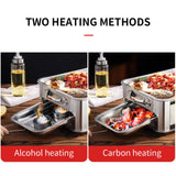 4X 45CM Portable Stainless Steel Outdoor Chafing Dish BBQ Fish Stove Grill Plate - Cafe Supply