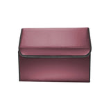 SOGA Leather Car Boot Collapsible Foldable Trunk Cargo Organizer Portable Storage Box Red Small - Cafe Supply