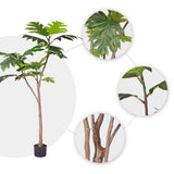 SOGA 150cm Artificial Natural Green Split-Leaf Philodendron Tree Fake Tropical Indoor Plant Home Office Decor - Cafe Supply