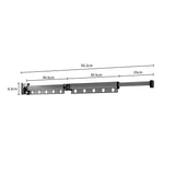 SOGA 2X 93.2cm Wall-Mounted Clothing Dry Rack Retractable Space-Saving Foldable Hanger - Cafe Supply