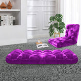 SOGA 4X Floor Recliner Folding Lounge Sofa Futon Couch Folding Chair Cushion Purple - Cafe Supply