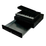SOGA 2X Black Heavy Duty Cash Drawer Electronic 4 Bills 8 Coins Cheque Slot Tray Pos 410 - Cafe Supply