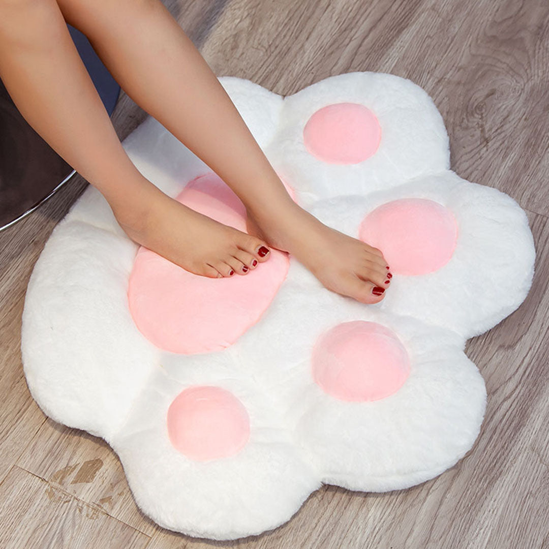 SOGA 2X White Paw Shape Cushion Warm Lazy Sofa Decorative Pillow Backseat Plush Mat Home Decor - Cafe Supply