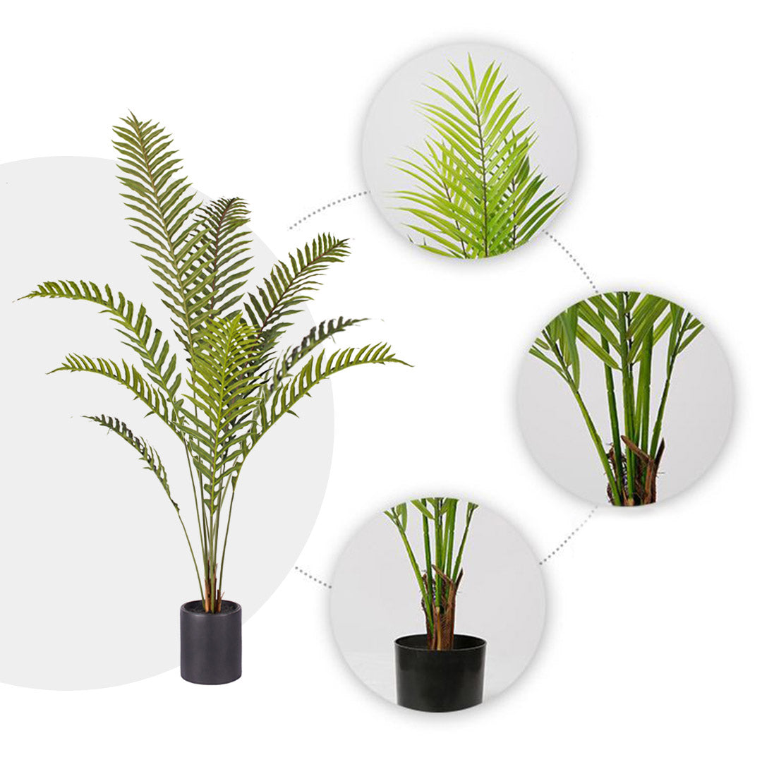 SOGA 160cm Green Artificial Indoor Rogue Areca Palm Tree Fake Tropical Plant Home Office Decor - Cafe Supply