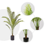 SOGA 160cm Green Artificial Indoor Rogue Areca Palm Tree Fake Tropical Plant Home Office Decor - Cafe Supply
