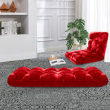 SOGA 4X Floor Recliner Folding Lounge Sofa Futon Couch Folding Chair Cushion Red - Cafe Supply