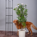 SOGA 103cm 4-Bar Plant Frame Stand Trellis Vegetable Flower Herbs Outdoor Vine Support Garden Rack with Rings - Cafe Supply