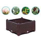 SOGA 2X 40cm Raised Planter Box Vegetable Herb Flower Outdoor Plastic Plants Garden Bed - Cafe Supply