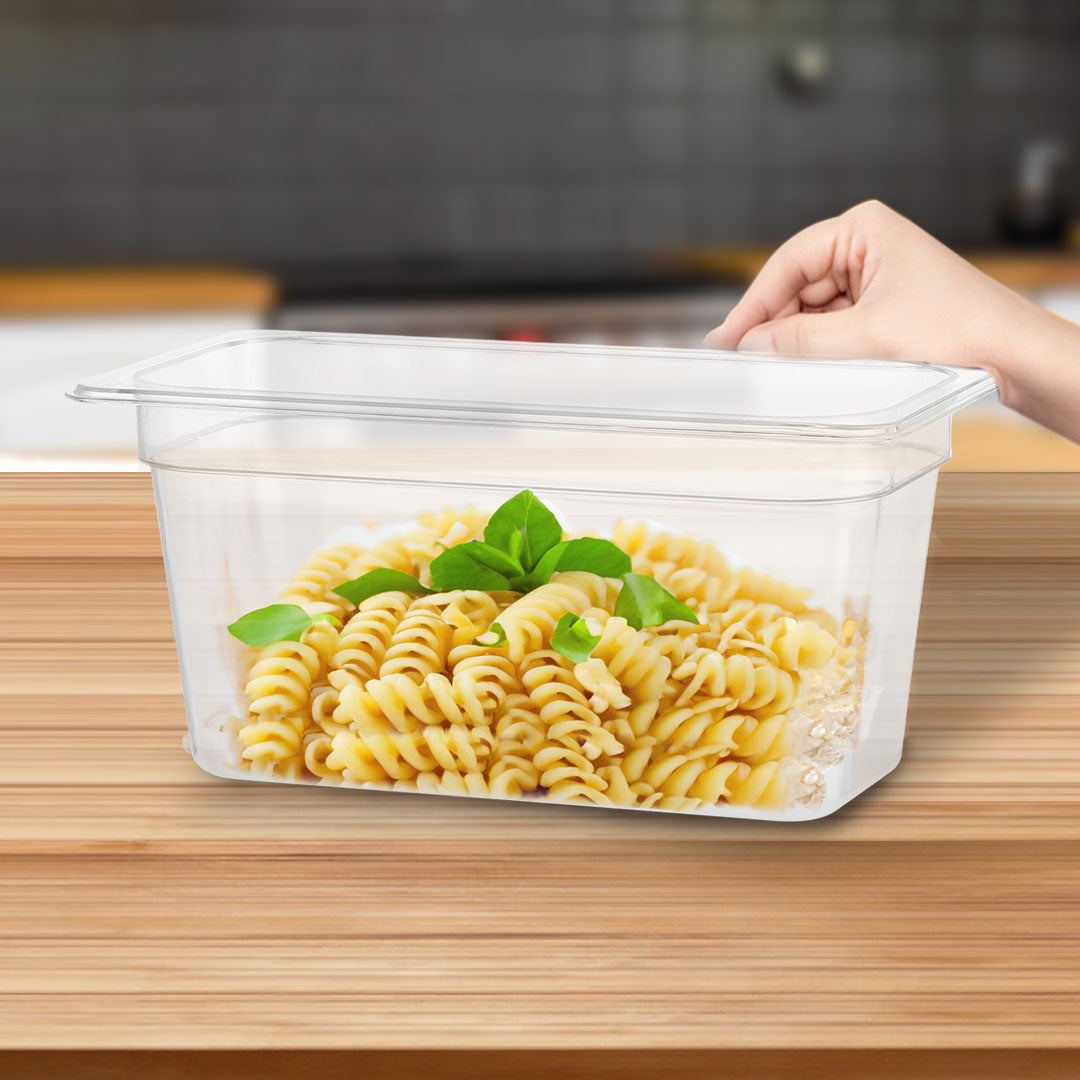SOGA 150mm Clear Gastronorm GN Pan 1/3 Food Tray Storage Bundle of 4 - Cafe Supply