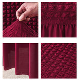 SOGA 2X Burgundy Chair Cover Seat Protector with Ruffle Skirt Stretch Slipcover Wedding Party Home Decor - Cafe Supply