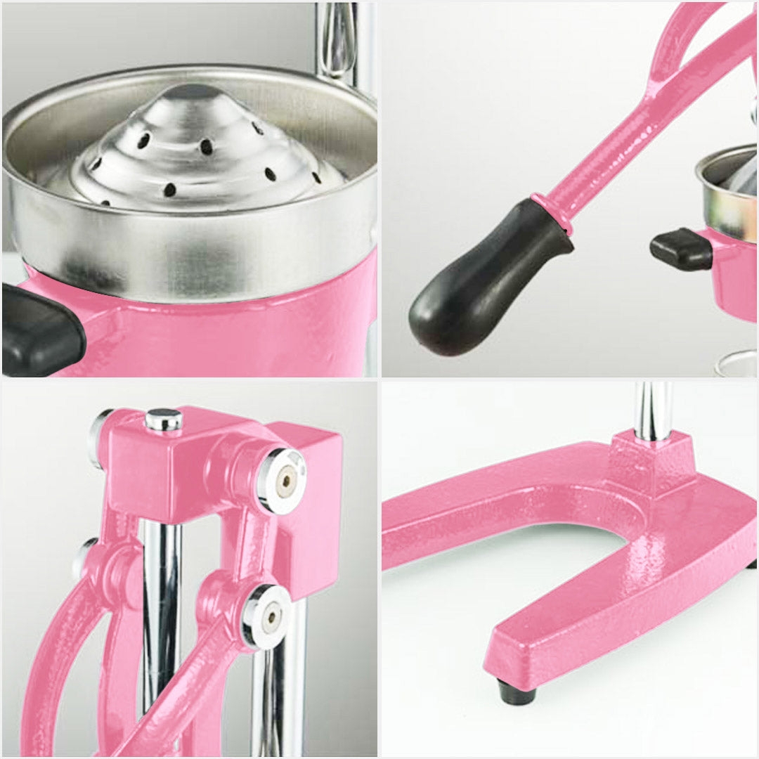 SOGA 2X Commercial Manual Juicer Hand Press Juice Extractor Squeezer Orange Citrus Pink - Cafe Supply