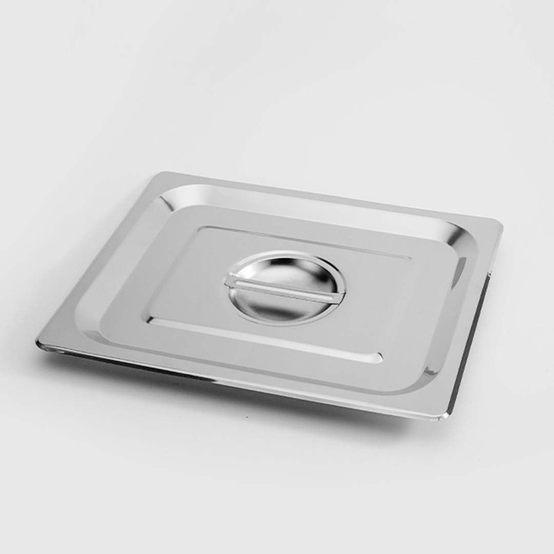 SOGA 2X Gastronorm GN Pan Full Size 1/2 GN Pan 6.5cm Deep Stainless Steel Tray With Lid - Cafe Supply