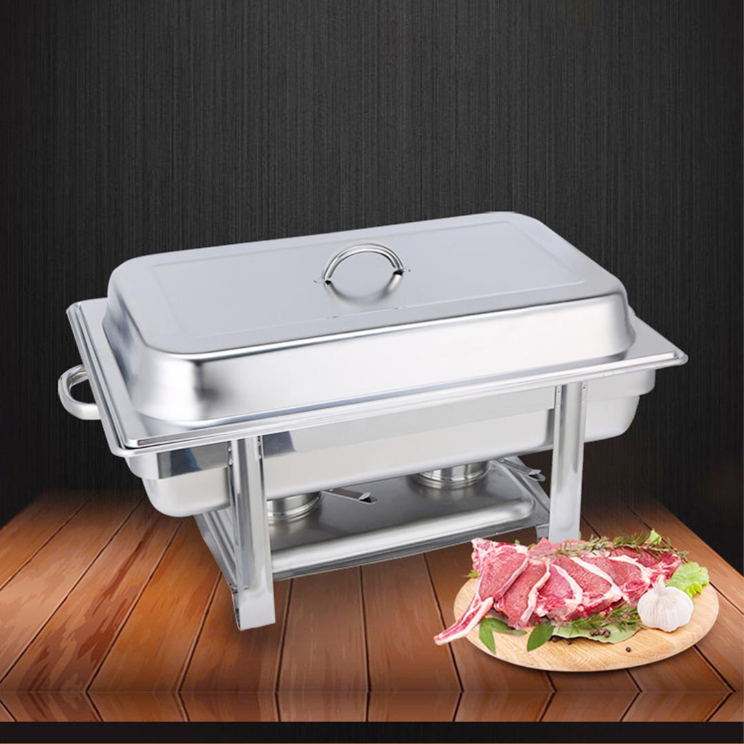 SOGA Triple Tray Stainless Steel Chafing Catering Dish Food Warmer - Cafe Supply