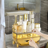 SOGA 2X 3 Tier Golden Yellow Multifunctional Countertop Cosmetic Storage Makeup Skincare Holder Jewelry Cabinet Bathroom Desk Drawer Vanity Organiser - Cafe Supply