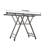 SOGA 2X 1.4m Portable Wing Shape Clothes Drying Rack Foldable Space-Saving Laundry Holder - Cafe Supply
