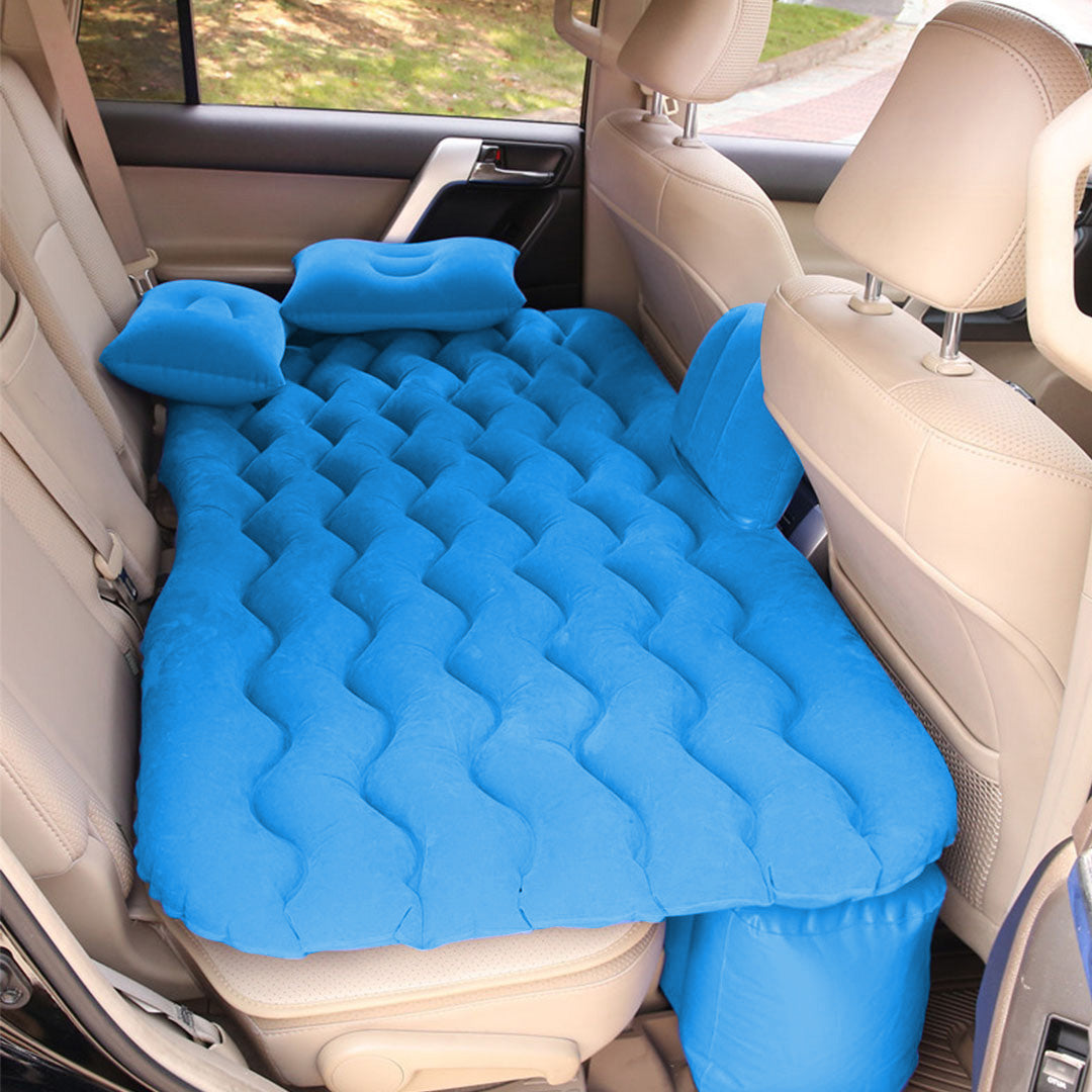 SOGA 2X Blue Ripple Inflatable Car Mattress Portable Camping Air Bed Travel Sleeping Kit Essentials - Cafe Supply