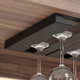 SOGA 2X 54cm Wine Glass Holder Hanging Stemware Storage Organiser Kitchen Bar Restaurant Decoration - Cafe Supply