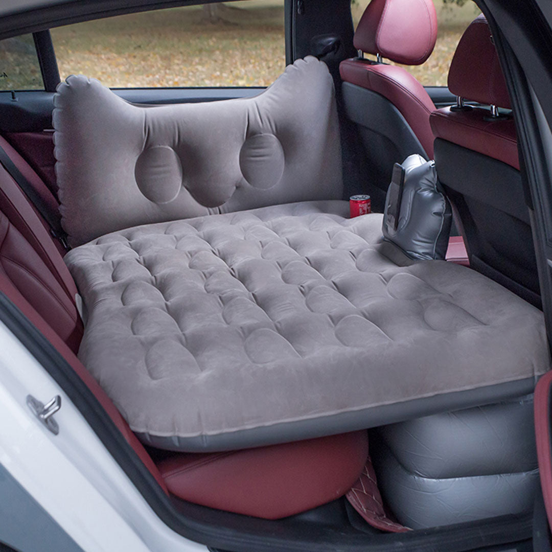SOGA Grey Honeycomb Inflatable Car Mattress Portable Camping Air Bed Travel Sleeping Kit Essentials - Cafe Supply