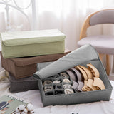 SOGA 2X Grey Flip Top Underwear Storage Box Foldable Wardrobe Partition Drawer Home Organiser - Cafe Supply