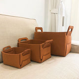 SOGA 2X Small Coffee Foldable Felt Storage Portable Collapsible Bag Home Office Foldable Organiser with Carry Handles - Cafe Supply