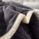 SOGA 2X Dark Grey Throw Blanket Warm Cozy Double Sided Thick Flannel Coverlet Fleece Bed Sofa Comforter - Cafe Supply
