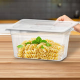 SOGA 150mm Clear Gastronorm GN Pan 1/3 Food Tray Storage Bundle of 6 with Lid - Cafe Supply
