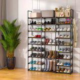 SOGA 2X 21-Shelf Tier Shoe Storage Shelf Space-Saving Caddy Rack Organiser with Handle - Cafe Supply