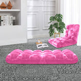 SOGA 4X Floor Recliner Folding Lounge Sofa Futon Couch Folding Chair Cushion Light Pink - Cafe Supply