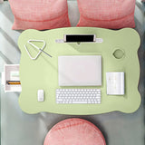 SOGA Green Portable Bed Table Adjustable Folding Mini Desk With Mini Drawer and Cup-Holder Home Decor - Cafe Supply