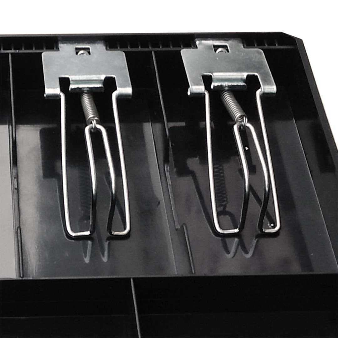 SOGA 2X 4 Bills 8 Coins Cash Tray With Lockable Lid Heavy Duty Spare Cash Tray Black - Cafe Supply