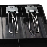 SOGA 2X 4 Bills 8 Coins Cash Tray With Lockable Lid Heavy Duty Spare Cash Tray Black - Cafe Supply